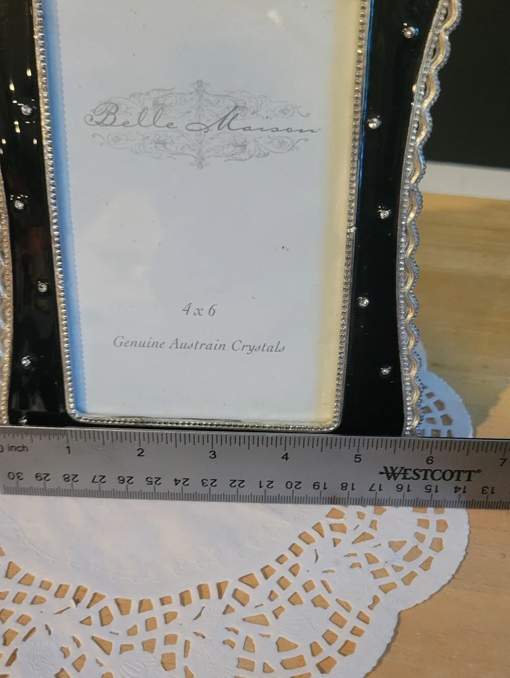 Belle Maison Glam Fancy Elegant 4 x 6 Austrain Crystals Frame